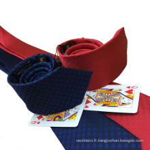 Cravate mince tissée à la main des hommes 100% en soie parfaite de noeud